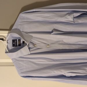 Stafford dress shirt, blue stripes, 19 34/35